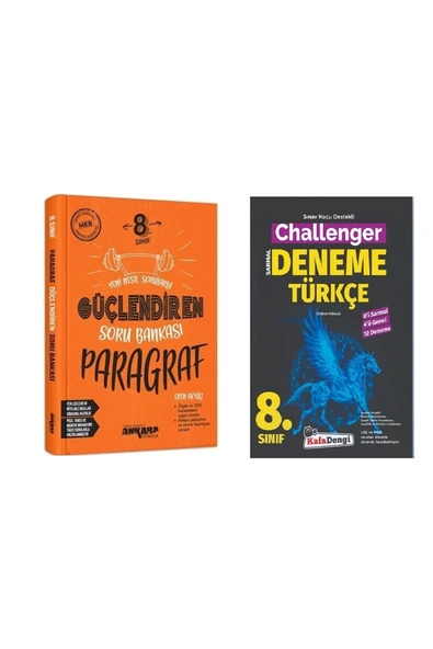 Kafa Dengi Yayınları 8. Sınıf Güçlendiren Paragraf Soru Bankası+ 8. Sınıf Challenger Türkçe Deneme ürün görseli 1