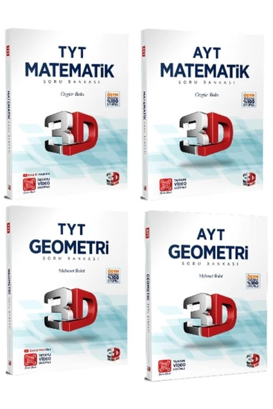 3D Yayınları 3d Tyt-ayt Matematik-geometri 4lüset 2022 ürün görseli 1