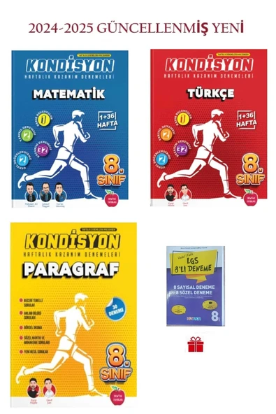 Newton Yayınları Newton 8. Sınıf Kondisyon Matematik Türkçe Paragraf 37 Hafta Deneme Yeni 2024-2025+Deneme Hediye