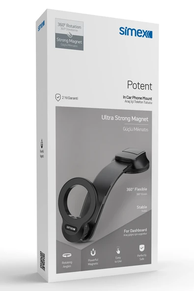 Simex  Magsafe Esnek Torpido Göpüs Telefon Tutucu ST-206 Potent - 5