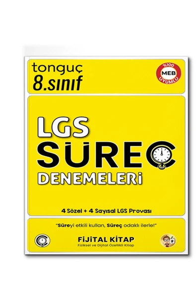 Tonguç Yayınları 8. Sınıf LGS Süreç Denemeleri ( 4 Sayısal - 4 Sözel ) ürün görseli 1