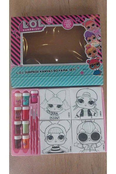 L.O.L. SURPRISE Lisanslı L.O.L Surprıse Kanvas Boyama Seti ve 4 Adet 16 Sayfalık Boyama Kitabımız Hediyedir..! - Resim 2