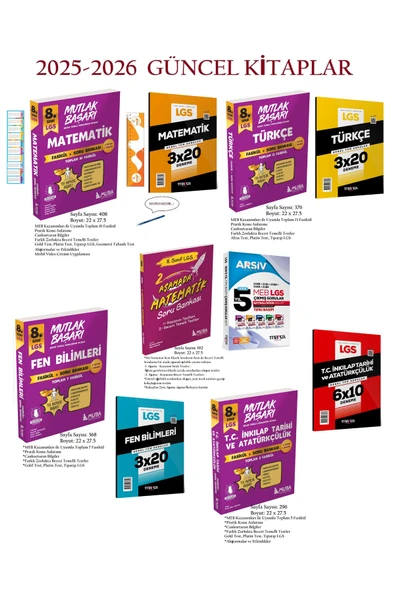 Muba Yayınları 8. Sınıf Lgs MB Fasikülleri Tüm Dersler 2025-2026 ve 2 Aşamada Matematik - Denemeler+Çıkmış Sorular ürün görseli 1