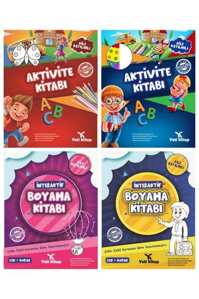 yeti kitap 4 -6 Yaş Aktivite Kitabı 1 -2  / İnteraktif Boyama Kitabı 1 -2 / Aile Katılımlı ürün görseli 1