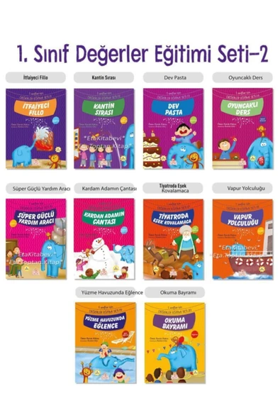 Nesil Yayınları 1. Sınıflar Için Değerler Eğitimi 2. Set (10 Kitap) ürün görseli 1