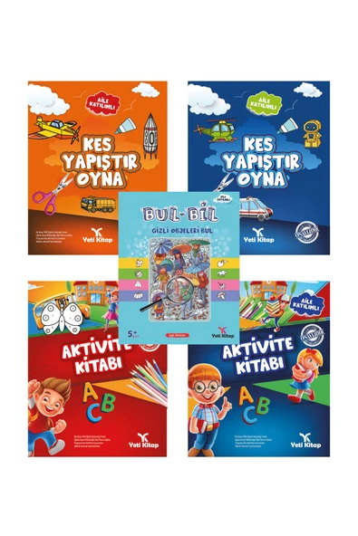 yeti kitap 4-6 Yaş Okul Öncesi Beceri Geliştirme Seti (5 Kitap) ürün görseli 1