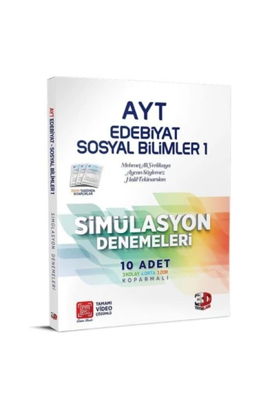 3D Yayınları 3D Yayınları AYT Edebiyat Sosyal Bilimler 1 Simülasyon Denemeleri ürün görseli 1