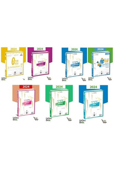 Üç Dört Beş Yayıncılık 2024 model 345-tyt matematik-tyt ayt geometri-sıfır risk paragraf-tyt türkçe ürün görseli 1