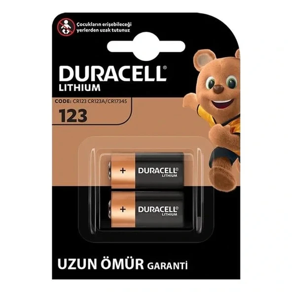 Duracell Cr123 / Cr123a / Cr17345 3 Volt Lityum Pil (2'li Paket) ürün görseli