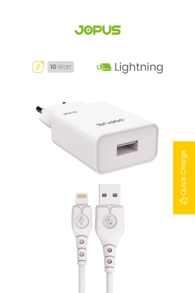 Jopus iPhone Lightning  2A 10 Watt Sarj Cihazi JO-S05 Stable - 2