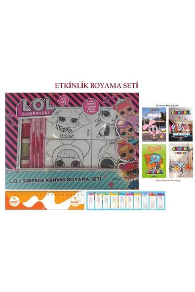 L.O.L. SURPRISE Lisanslı L.O.L Surprıse Kanvas Boyama Seti ve 4 Adet 16 Sayfalık Boyama Kitabımız Hediyedir..! ürün görseli 1