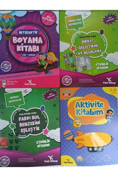 yeti kitap 3-6 Yaş Dikkat Geliştirme Setim