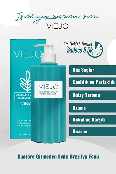 Viejo Vegan Saç Keratini - Collagen - Saç Düzleştirici - 4