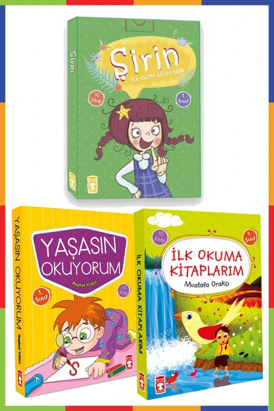 Timaş Çocuk Şirin Ilk Okuma Kitaplarım - Yaşasın Okuyorum - Ilk Okuma Kitaplarım (3 Set) 1. Sınıf ürün görseli 1