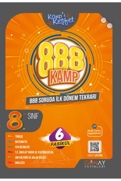 Günay Yayınları 8.SINIF 1.DÖNEM İLK DÖNEM TEKRARI 888 KAMP& 1.ÖDNEM İNKILAP DENMESİ 2024-2025 YENİ MÜFREDAT ürün görseli 1