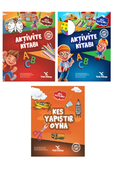 yeti kitap 3-6 Yaş Anaokulu Okul Öncesi Etkinlikler Seti 3 Lü Set ürün görseli 1