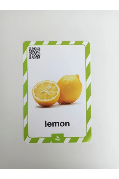 yeti kitap Ingilzce Kelime Kartlarımı Meyveler Ve Sebzeler - Resim 4