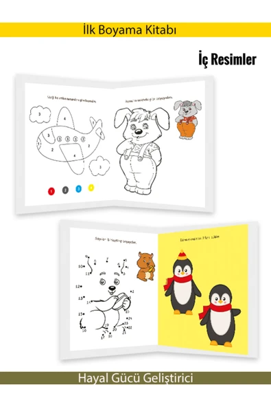 yeti kitap 2-4 Yaş Etkinlikli Boyama Seti - Resim 5