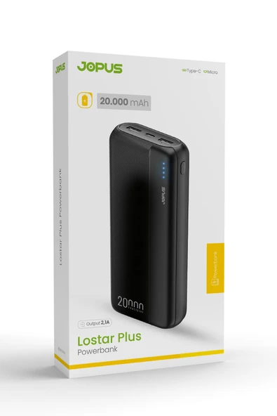 Jopus JP-P08 Lostar Plus 20.000 Mah Led Göstergeli 2.1A Powerbank,Taşınabilir Şarj Cihazı - 4