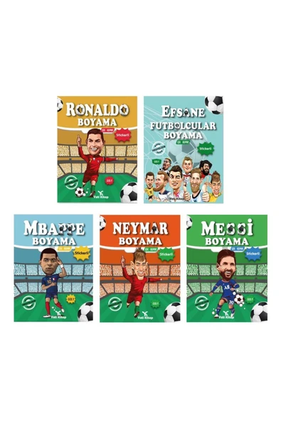 yeti kitap Efsane Futbolcular Boyama Kitabı Seti 5 Kitap ürün görseli 1