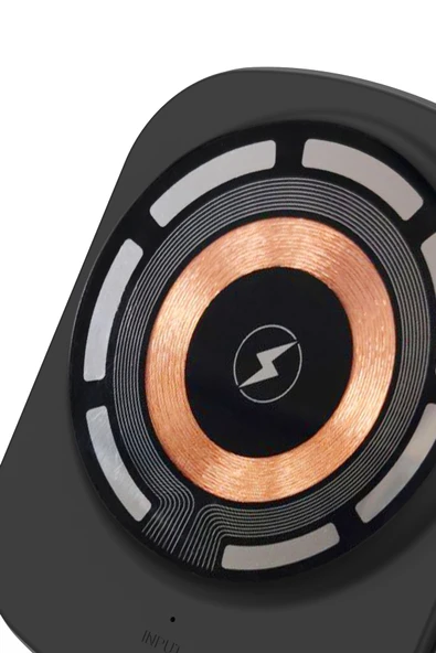 15W Hızlı Manyetik Masaüstü Metal Magsafe Kablosuz Şarj Standı ve Telefon Tutucu Simex Double - 5