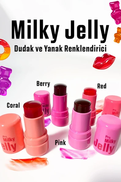 PROCSIN MİLKY JELLY DOĞAL GÖRÜNÜM DUDAK VE YANAK RENKLENDİRİCİ ALLIK PEMBE (PİNK) 5 GR - 4