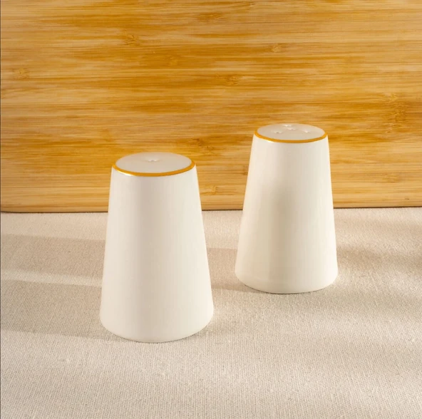 Fecra Ivory Tuzluk ve Biberlik Altın Yaldızlı - 4