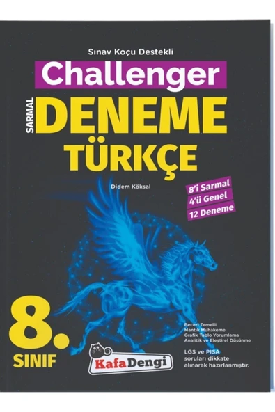 Kafa Dengi Yayınları *yeni* 8.sınıf Challenger Türkçe Branş Denemesi (12'li) (tümü Video Çözümlü) ürün görseli 1