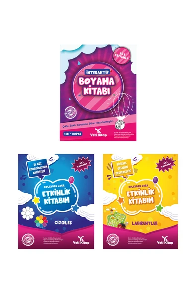 yeti kitap 4-6 Yaş Okul Öncesi Hazırlık Kitap Seti (3 Kitap) ürün görseli 1
