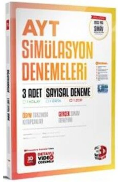 3D Yayınları 3D Yayınları AYT Sayısal 3 lü Simülasyon Genel Deneme ürün görseli 1