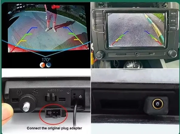 AEMPART Vw jetta passat tiguan geri görüş kamerası bagaj açma düğmeli - 4