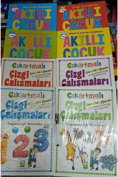 ema Yayınları Akıl Çocuk Gelişim Seti 4 Kitap+çizgi Çalışmaları 4 Kitap 9786052126707ery ürün görseli 1