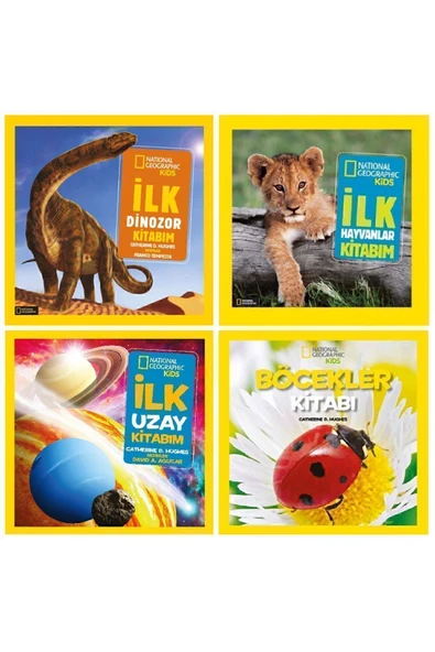 Beta Kids National Geographic İlk Dinozor + İlk Hayvanlar + İlk Uzay + İlk Böcekler Kitabım 4'lü Set