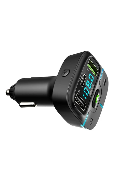 Jopus F9 Araç Fm Transmitter 5.3 Bluetooth Araç Kiti Usb Type-C Hızlı Şarj Çıkışlı Çakmaklık Girişli - 3