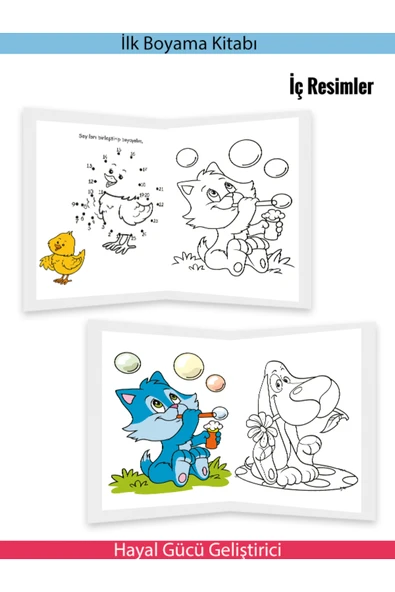 yeti kitap 2-4 Yaş Etkinlikli Boyama Seti - Resim 3