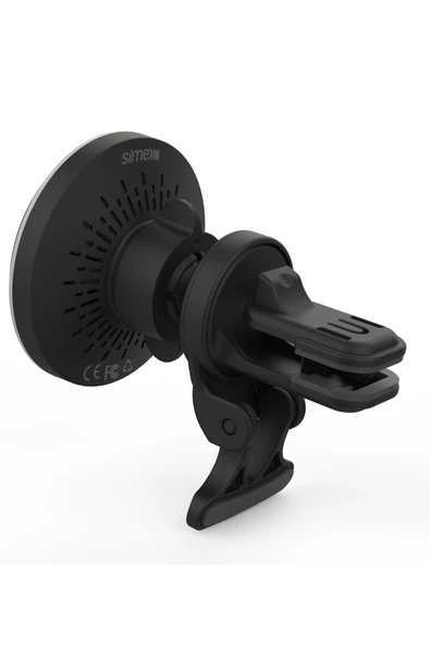 15W Hızlı Manyetik Araç içi Metal Magsafe Kablosuz Şarj Standı ve Telefon Tutucu Simex Copper - 3