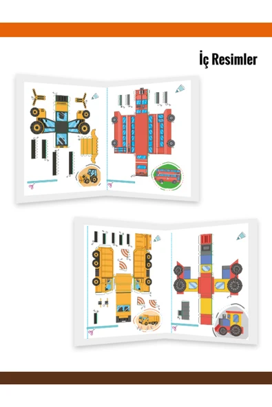 yeti kitap Kes, Yapıştır, Oyna – Eğlenceli Aktivite Seti ,Maket Etkinlikleri (2 Kitap) - Resim 5