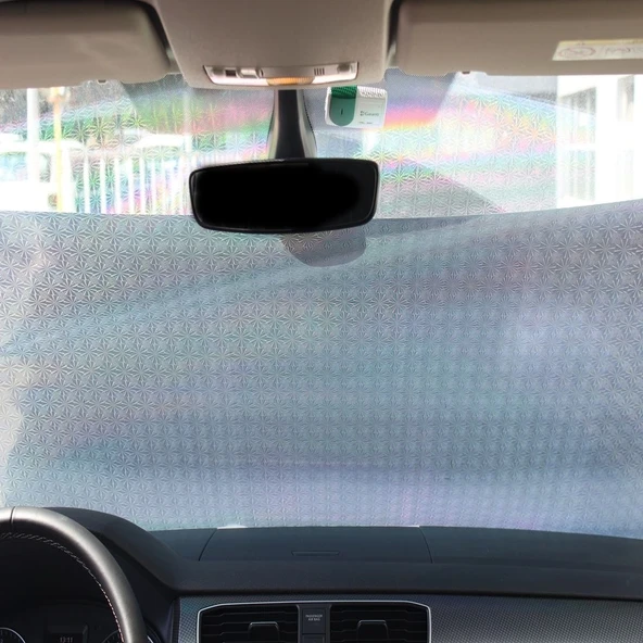 Space Space Ön Cam Perdesi Pvc 58x125cm Gümüş / PEON51-2