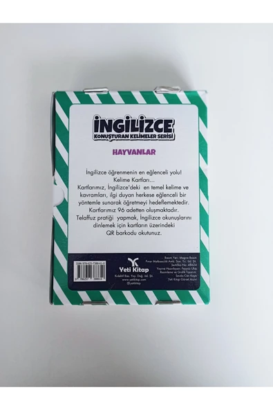 yeti kitap Ingilizce Kelime Kartlarımı Hayvanlar - Resim 4