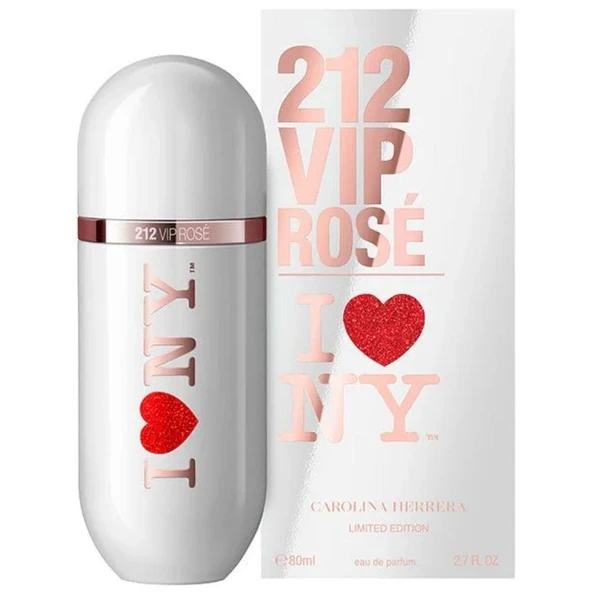 Carolina Herrera 212 Vip Rose I Love NY Limited Edition EDP 80 ml Kadın Parfümü - Resim 2
