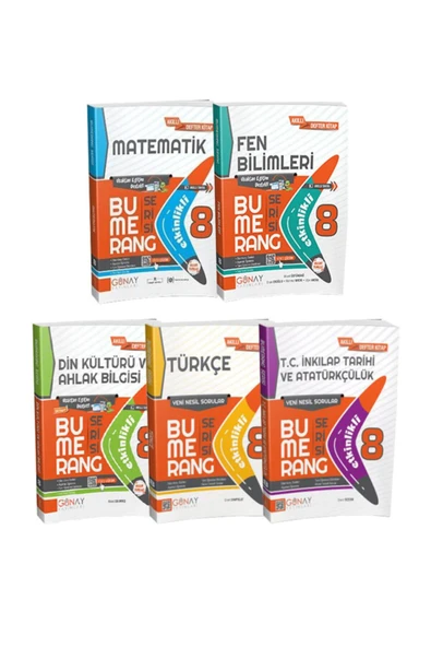 Günay Yayınları Günay Yayınları 8. Sınıf Bumerang Serisi Etkinlikli Soru Seti ürün görseli 1