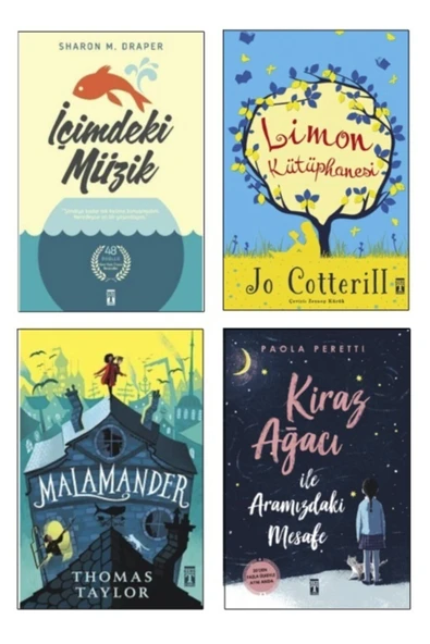 Timaş Yayınları Kiraz Ağacı Ile Aramızdaki Mesafe, Limon Kütüphanesi, Malamander Ve Içimdeki Müzik 4 Roman Set ürün görseli 1