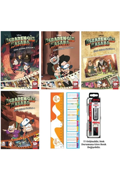 Beta Yayınları Disney Esrarengiz Kasaba Çizgi Diziden Öyküler 1-2-3-4 (7 + Yaş) ve Tikky Versatil 0.7 Okul Seti