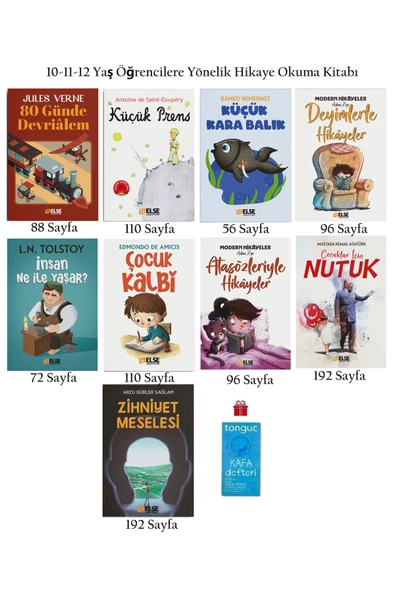 Else Yayıncılık Hikaye-Roman Okuma Kitapları Seti (Küçük Prens-Çocuk Kalbi-Nutuk-Küçük Kara Balık Vb.) 9 Adet Hikaye ürün görseli 1