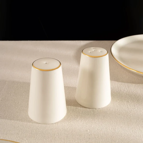 Fecra Ivory Tuzluk ve Biberlik Altın Yaldızlı - 3