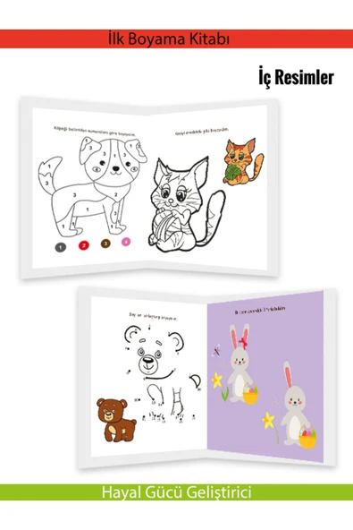 yeti kitap 2-4 Yaş Etkinlikli Boyama Seti - Resim 7