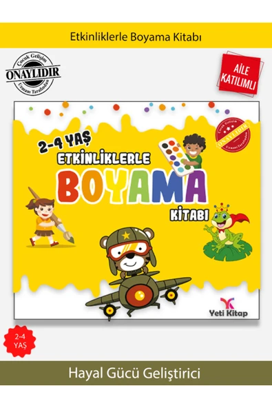 yeti kitap 2-4 Yaş Etkinlikli Boyama Seti - Resim 4