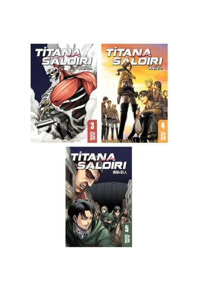 Gerekli Şeyler Yayıncılık Titana Saldırı 3-4-5. Ciltler Manga Seti ürün görseli 1