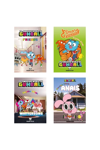 Rakun Kitap Gumball Boyama Kitabı 4'lü Set ürün görseli 1