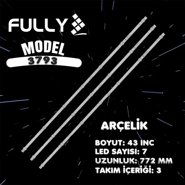 Fully Set-3793 Arçelik/beko/grundıng 43 Inc 3 Adet (set) Tv Led Bar ürün görseli